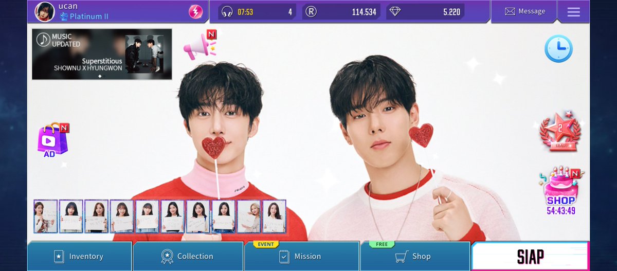abcde_uv's tweet photo. #SuperStarSTARSHIP - SHOWNU X HYUNGWON 'Superstitious' Event ✅ https://t.co/zSqiUEHGif