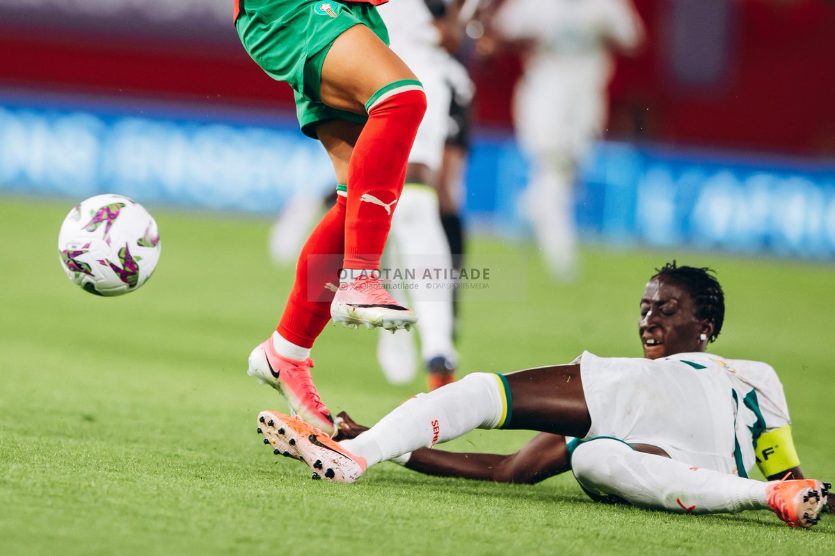 Olaotan_atilade's tweet photo. Frames from the Senegal 🇸🇳 vs Morocco 🇲🇦 clash at the TotalEnergies CAF Women’s Africa Cup of Nations Morocco 2026.

A tactical battle that ended goalless, but not short of intensity. Every challenge, every save, and every reaction added to the story of a hard-fought night in Rabat.

Grateful to be on the touchline documenting another chapter of African women’s football.

📍 Moulay El Hassan Stadium, Rabat, Morocco

📸 Olaotan Atilade

#WAFCON2026 #Morocco #Senegal #CAF #SportsPhotography #FootballPhotography #Photojournalism #OlaotanAtilade #CanonSports #WomenFootball