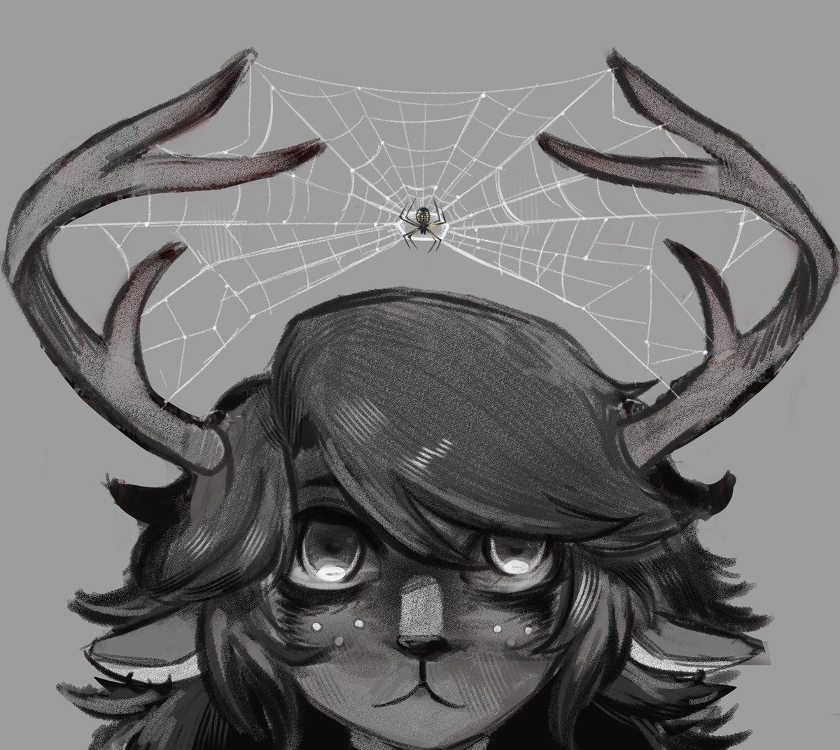 spacecwat's tweet photo. Stayed up way too late just to doodle Dess with webs https://t.co/2HZqsYWpxF