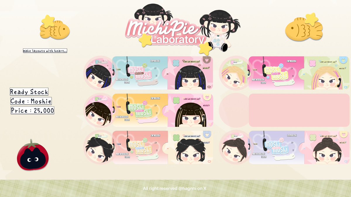 hagnni's tweet photo. 🐰₊ ୭ help repost pwis? thankies!

𓏵 ° ˖ 🐰🍓 ding - dOng ! 𓈈 ⭐️ Michi 21 layout X chibi aespa, wonhee dan wony ready stock CLEARANCE SALE 50% ‼️>_____<🩵

💸 24k : 12k
💸 25k : 12,5k

Code :
1. Giselle      4. Winter
2. Ningning  5. Karina
3. Wonhee   6. Wonyoung

#bealanja https://t.co/q29rKsQ2gu