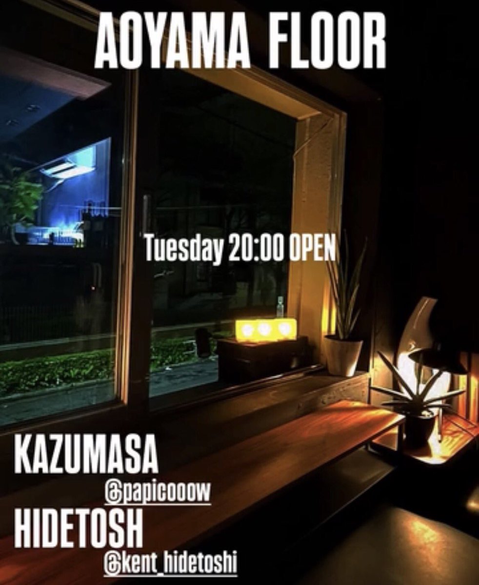 theFLOORSHIBUYA's tweet photo. 8/4 Tuesday 20:00 OPEN!! https://t.co/Bbk4mjyToF