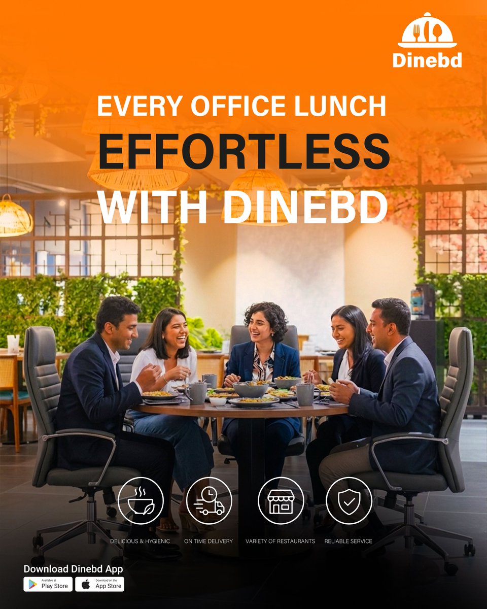 Dinebd_official's tweet photo. Make every office lunch effortless with Dinebd. Choose from a variety of restaurants and enjoy fresh meals.
#Dinebd #catering #cateringservicesprovider #FoodAtYourFingertips https://t.co/xc86n7EvES