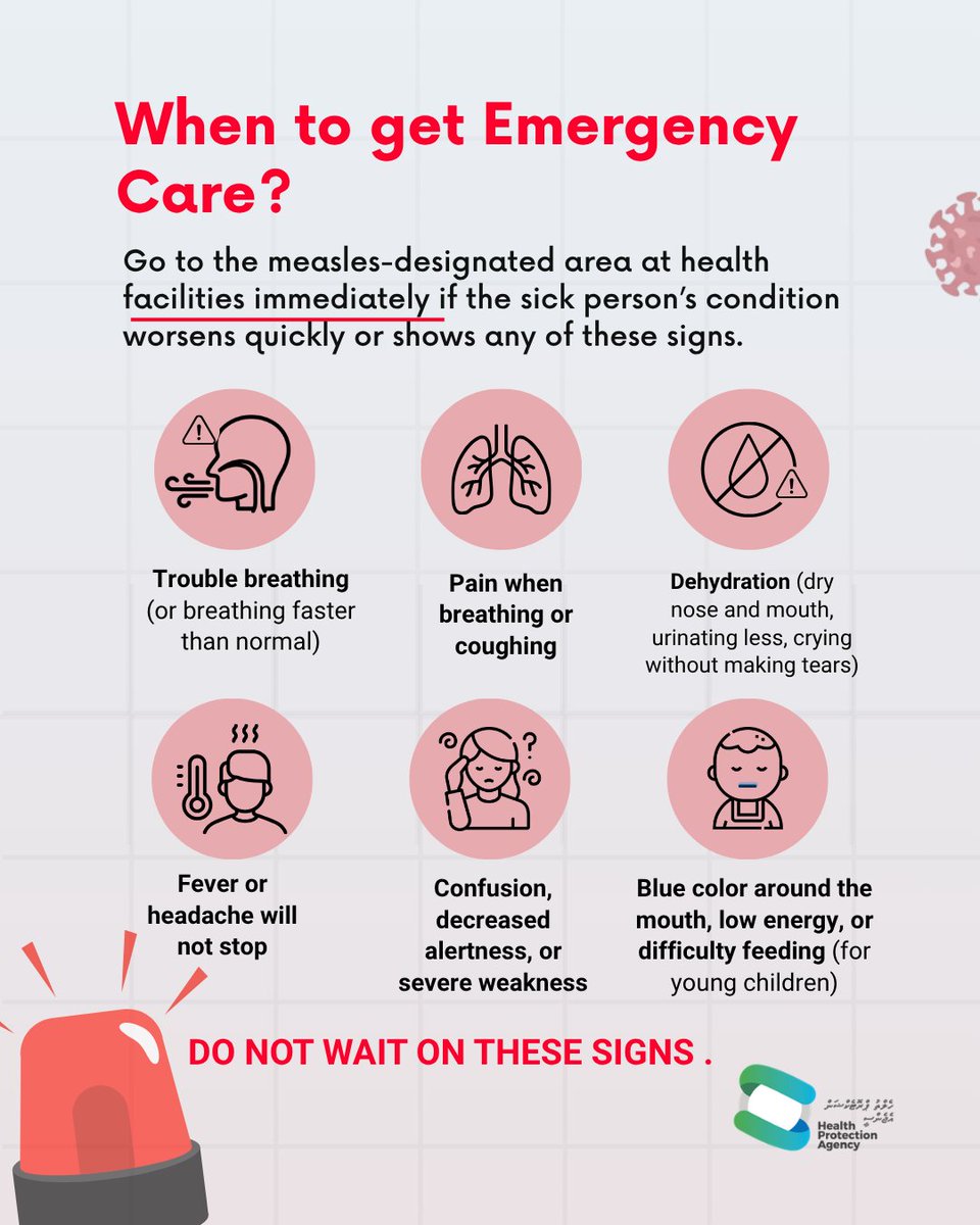 HPA_MV's tweet photo. 🚨 Suspect measles? Do not wait.  If you or your child develops fever, cough, runny nose, red eyes, followed by a rash, stay isolated and contact your nearest health facility immediately.  

#measles https://t.co/rMuwPF2uVz