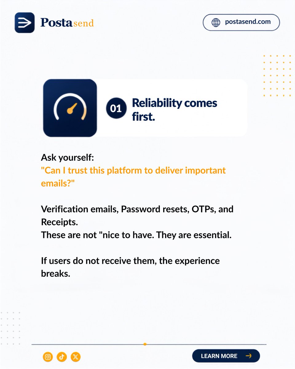 postasend's tweet photo. Developers don't just look at pricing. 

They ask;
✅ Will my emails reach the inbox?
✅ Is it easy to integrate?
✅ Can it scale with my product?

That is why teams choose PostaSend reliable inbox delivery, developer friendly tools, and startup friendly pricing from day one. https://t.co/2dzSzKw5qj