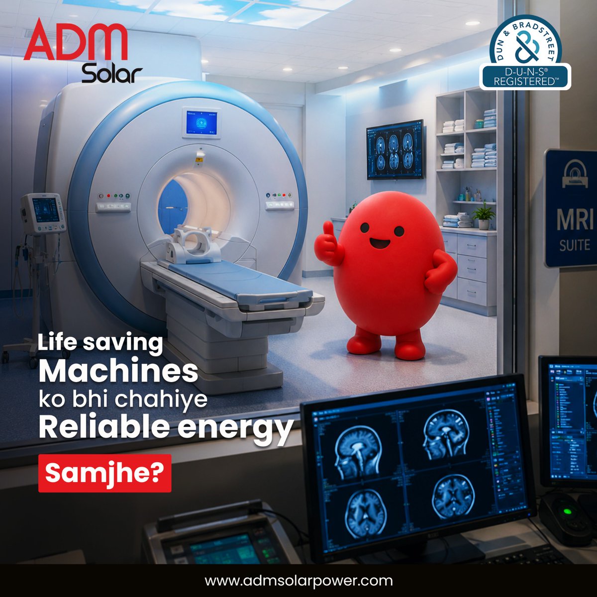 ADMSolarPower's tweet photo. Every second matters in healthcare—and so does reliable power.🏥

ADM Solar helps hospitals and diagnostic centres reduce energy costs while supporting dependable operations with clean solar energy.
🌐https://t.co/KjOOEnUg7t
#ADMSolar #Hospital #Healthcare #Solar #CommercialSolar https://t.co/bT2gpN3gji