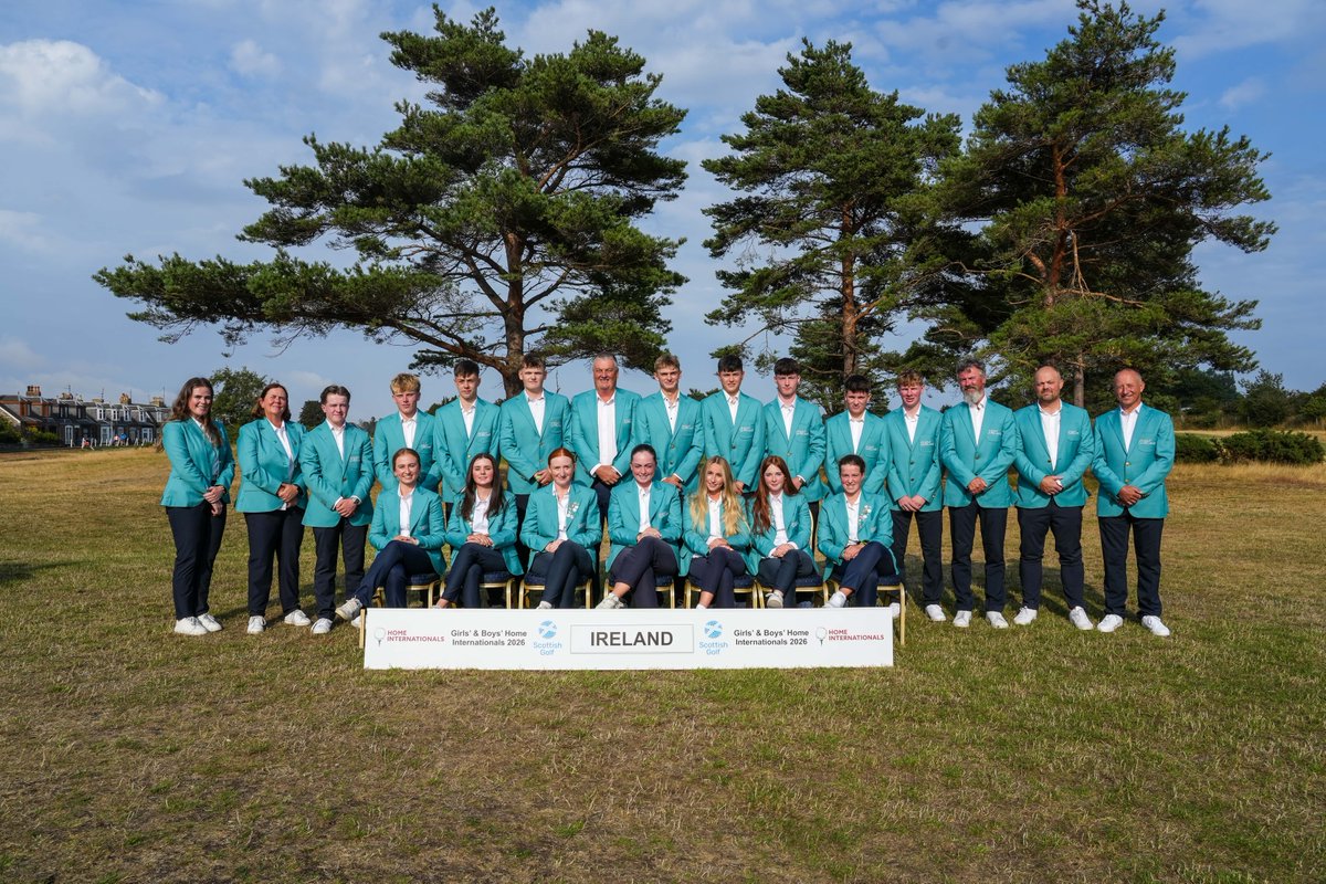 GolfIreland_'s tweet photo. ☘️ Best of luck to our Boys' and Girls' Home Internationals team competing at Monifieth Golf Links in Scotland this week 🏴󠁧󠁢󠁳󠁣󠁴󠁿 

First up today we take on the hosts @ScottishGolf 🤝 

Scoring: https://t.co/nYg8vIFsPq

📸 Scottish Golf https://t.co/yqaUPUH6gl
