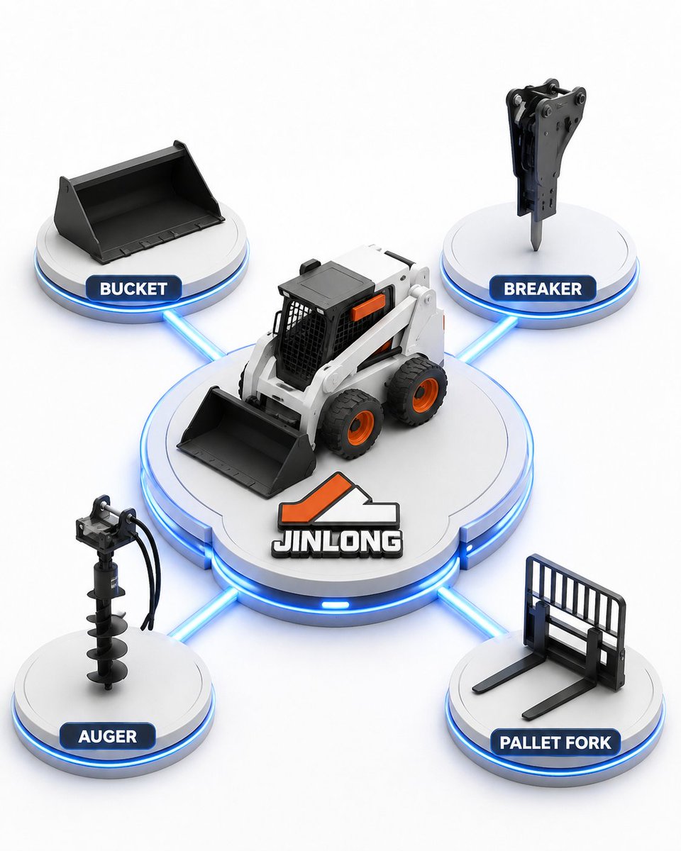 jlmachinery's tweet photo. One machine. Infinite possibilities. 🛠️

Bucket, breaker, auger, pallet fork — swap in under 60 seconds with JINLONG's Quick Hitch System.

Stop buying dedicated machines. Start multiplying capability.

🔗 https://t.co/WkK6KQ82KR

#QuickHitch #ConstructionEquipment https://t.co/NNeFmrI42r