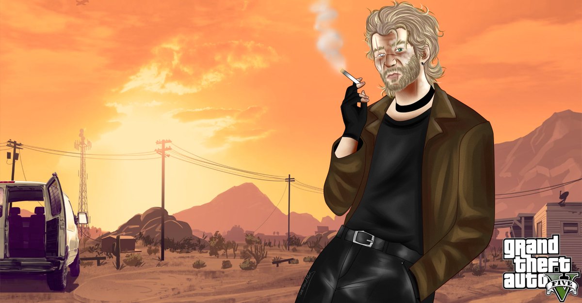 punkrabidmutt's tweet photo. Tried the GTA V artstyle with my OC Leon 🫶

#GTAV #oc #digitalart https://t.co/RTOsLJrGE4