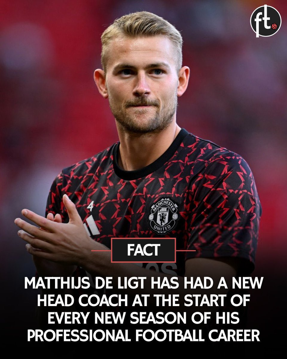 PaamanuelUtd_'s tweet photo. 🇳🇱 Matthijs de Ligt has had a new Head Coach at the start of every new season of his professional football career:

2016/17 — Peter Bosz (Ajax)
2017/18 — Marcel Keizer (Ajax)
2018/19 — Erik ten Hag (Ajax)
2019/20 — Maurizio Sarri (Juve)
2020/21 — Andrea Pirlo (Juve)
2021/22 — Max Allegri (Juve)
2022/23 — Julian Nagelsmann (Bayern)
2023/24 — Thomas Tuchel (Bayern)
2024/25 — Erik ten Hag (Man Utd)
2025/26 — Ruben Amorim (Man Utd)
2026/27 — Michael Carrick (Man Utd)