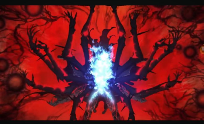 Laevateinn_o7's tweet photo. tfw u get up to grab a midnight snack in chaldea and see this thing coming at you from the other end of the corridor https://t.co/i15t7QVxfP