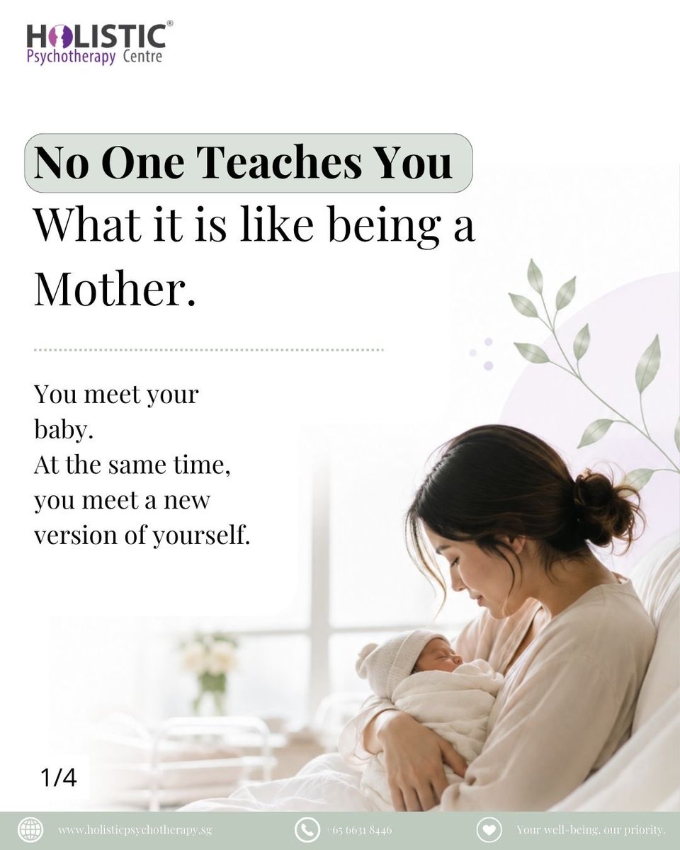 HolisticPsychC's tweet photo. As you care for your child, remember to care for yourself too. 

You don't have to navigate every stage alone.

#Motherhood #MaternalMentalHealth #ParentingJourney #EmotionalWellbeing #MentalHealthSupport #SelfCompassion https://t.co/7tRlGApN46