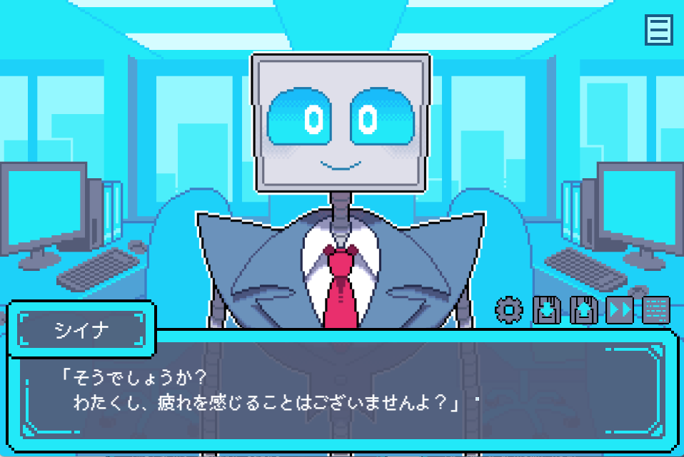 nori_noriginal's tweet photo. #ノベルゲーム「BINARY HEARTS」を2年ぶりにアップデートしました。
以前より遊びやすく&amp;読みやすくなっています。

ゲームの説明：心を持ったロボットと共に1年間働くという内容です。
優しくすればよい関係に！逆に冷たくすれば…

よければ！（リンクはツリーに↓）

#BINARY_HEARTS
#フリーゲーム https://t.co/efV0uIazGz