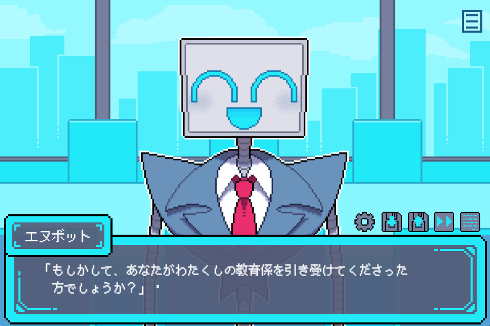 nori_noriginal's tweet photo. #ノベルゲーム「BINARY HEARTS」を2年ぶりにアップデートしました。
以前より遊びやすく&amp;読みやすくなっています。

ゲームの説明：心を持ったロボットと共に1年間働くという内容です。
優しくすればよい関係に！逆に冷たくすれば…

よければ！（リンクはツリーに↓）

#BINARY_HEARTS
#フリーゲーム https://t.co/efV0uIazGz