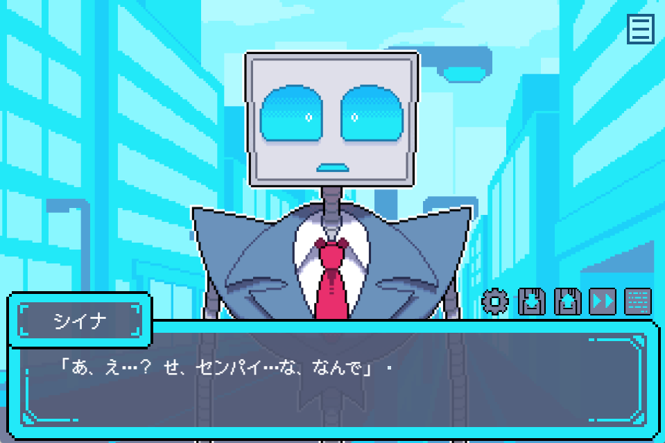 nori_noriginal's tweet photo. #ノベルゲーム「BINARY HEARTS」を2年ぶりにアップデートしました。
以前より遊びやすく&amp;読みやすくなっています。

ゲームの説明：心を持ったロボットと共に1年間働くという内容です。
優しくすればよい関係に！逆に冷たくすれば…

よければ！（リンクはツリーに↓）

#BINARY_HEARTS
#フリーゲーム https://t.co/efV0uIazGz