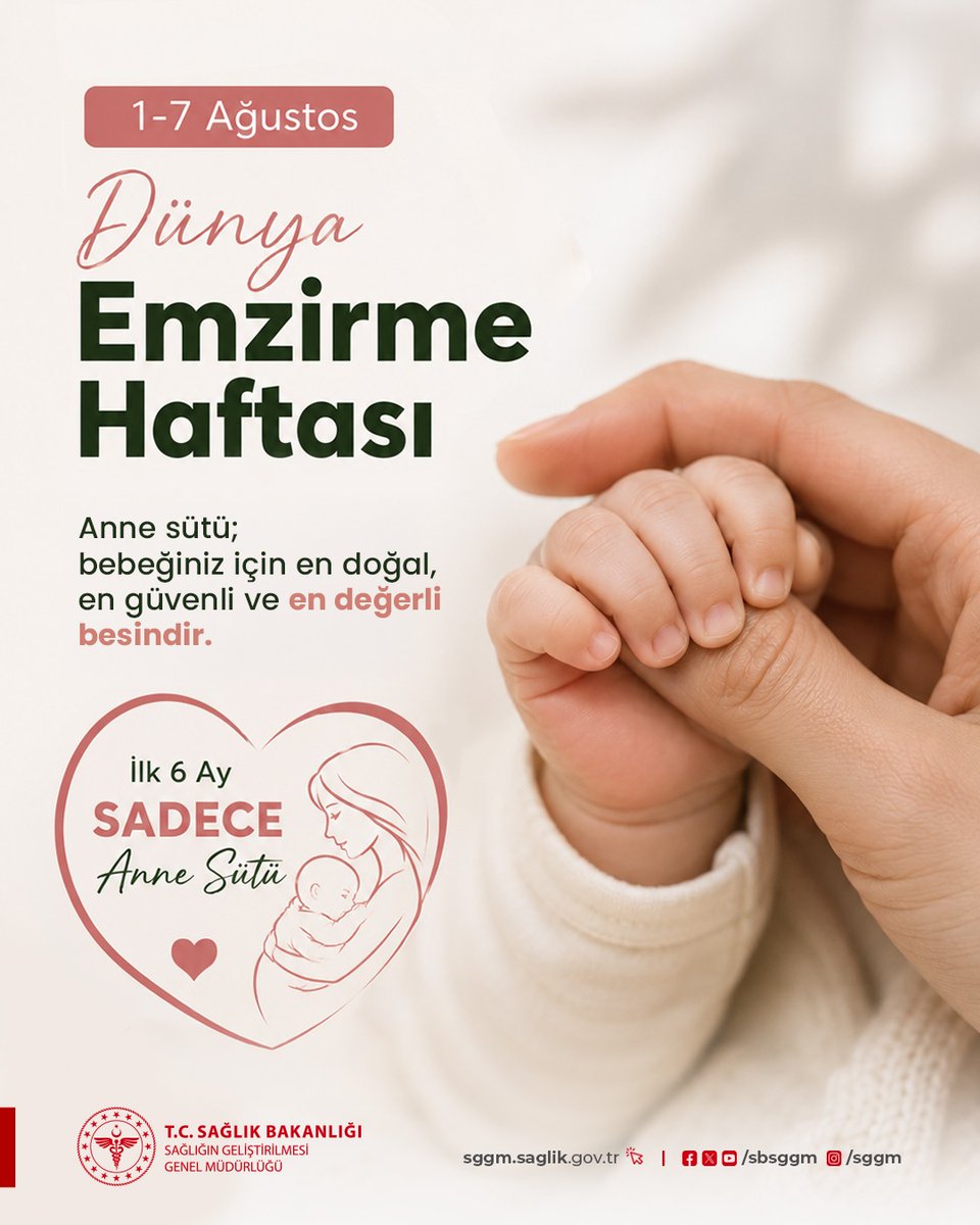 sbsggm's tweet photo. Anne sütü ilk bağdır, bebeğin sağlığı anne sütünde saklıdır.

Sağlıklı Bebekler, Sağlıklı Yarınlar

#SağlıklıTürkiyeYüzyılı
#SağlığıGeliştirenTürkiye
#DünyaEmzirmeHaftası https://t.co/AxV2RhJgpV
