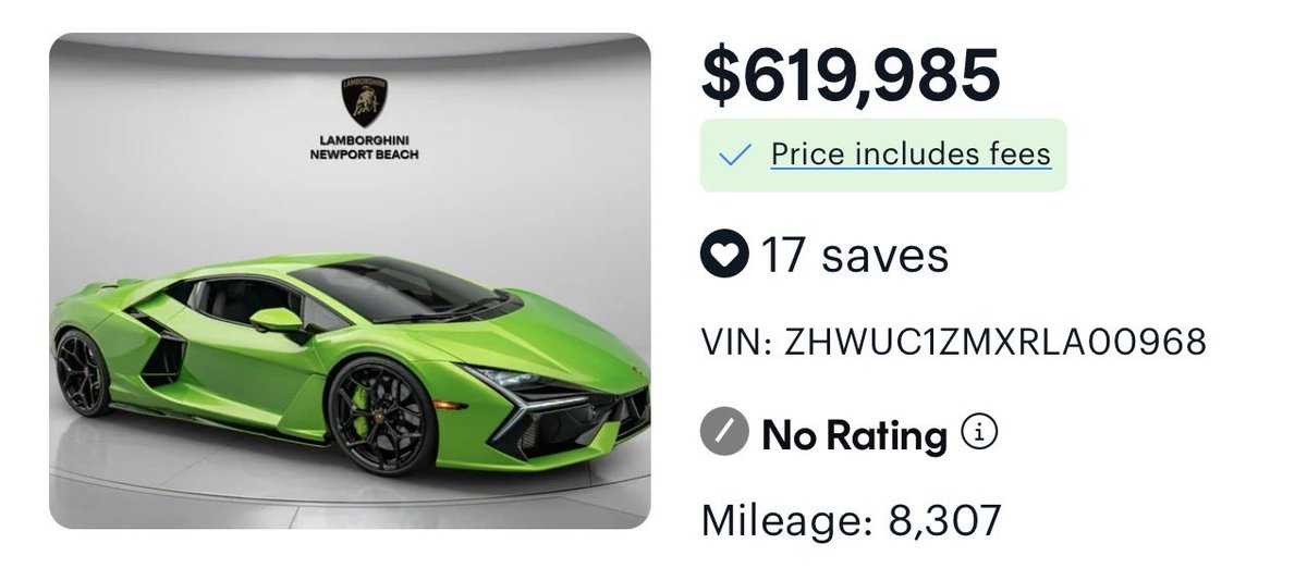 guardsautohaus's tweet photo. The Revuelto is already approaching $600K, but the depreciation may not be the biggest concern.

Early cars have developed a reputation for software glitches, hybrid-system faults and repeated trips back to the dealer.

That raises a more interesting question:

At $600K, is the Revuelto becoming underrated, or are buyers finally pricing in the risk of owning Lamborghini’s first V12 hybrid?