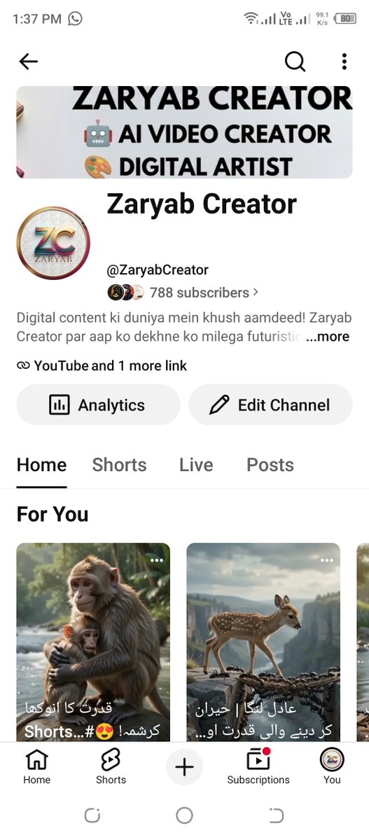 ZaryabCreator's tweet photo. Nature videos banana YouTube par sab se best aur underrated money niche hai 💸
​No face 👤❌ | No voice 🎙️❌
​ZaryabCreator channel par dekhein:
🚀 782+ subs | 88K+ views
​Yeh luck nahi, sahi niche ka kamaal hai! 💯
​Blueprint chahiye? Comment “NATURE” 👇
Follow + Bookmark 🔖 https://t.co/4KQEYom389