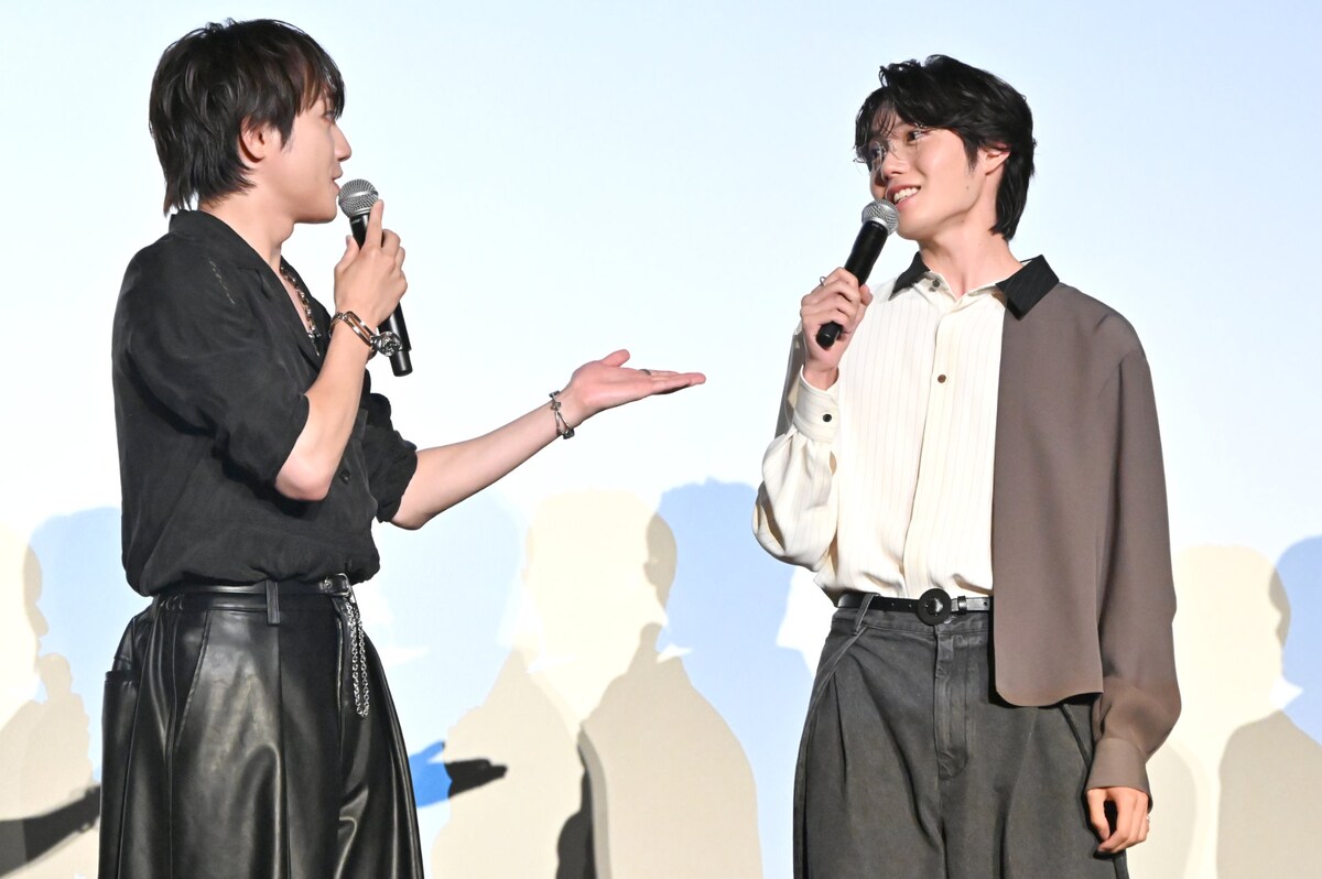 natalie_mu's tweet photo. 🟨 森愁斗（BUDDiiS）主演映画 
「#ウォーターガーディアンズ」舞台挨拶🌊

IMP.椿泰我が明かした「部活のような」現場
撮影中はパンプアップ💪ただ1人を除いて──

⏬舞台挨拶レポート・📸撮り下ろし36枚
https://t.co/XMFVdL6KIS https://t.co/lQmeaG834v