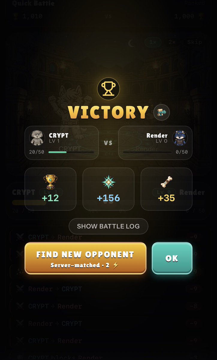 0xtcrypt's tweet photo. Finally gave Wolfage on @wolfswapdotapp a try today.

Claimed my Day 1 daily streak ✅
Won my first battle 🏆

It’s a nice little addition to the aggregator. Instead of just swapping, you’ve got something fun to check in for every day.

Curious to see how far I can level up my Wolfie.