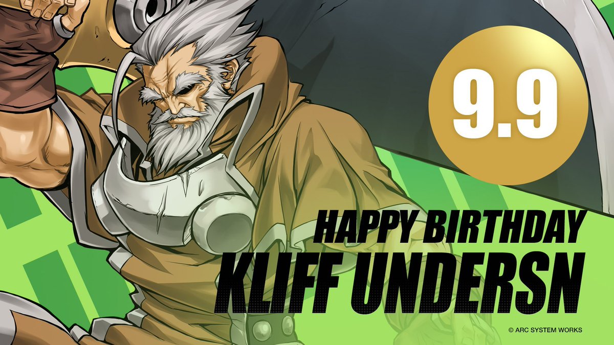 GUILTYGEAR_PR's tweet photo. ／ 
🎉クリフ バースデー🎉
＼ 

本日9月9日はクリフ＝アンダーソンの誕生日です🎂
ぜひ一緒にお祝いしましょう💪

#kliff_Birthday #ギルティギア https://t.co/MtfkUqykNx