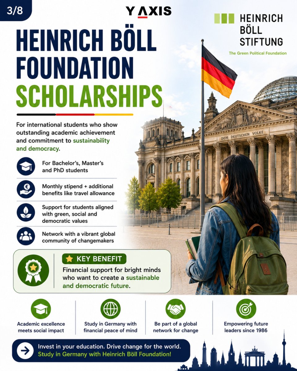 yaxisstudy's tweet photo. Planning to study in Germany? 🇩🇪 Explore top scholarships like DAAD, Heinrich Böll, Friedrich Ebert, KAS, German Government & university-specific scholarships to reduce your study costs.
Read more: https://t.co/GnoDoSs0Pf
#StudyInGermany #GermanyScholarships #DAAD #StudyAbroad https://t.co/Tu2s1n4FgA
