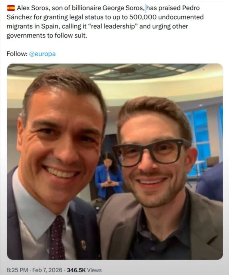 FantomasRitorna's tweet photo. España 🇪🇸 Ceuta
"Papà come mai è successo quel casino in Spagna?"
"Ecco figliolo…👇". #Soros #Sànchez #sinistra #Progressisti