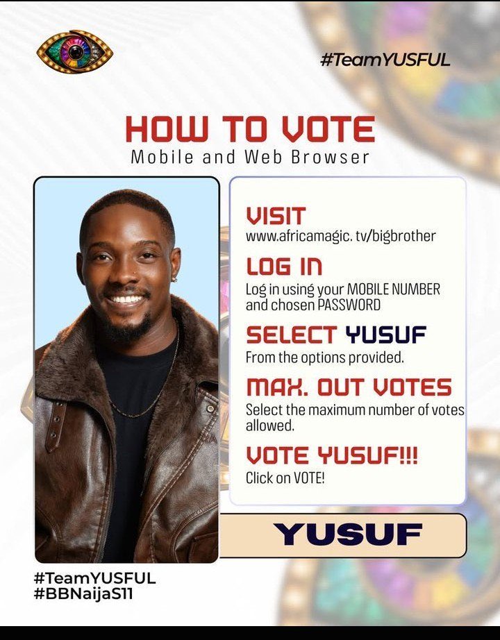 GodsM78781's tweet photo. Every season births a star, but Yusuf is a phenomenon. His aura can't be scripted, his charisma can't be copied. He's the heartbeat of #BBNaijaS11. Let's keep greatness where it belongs. Vote Yusuf. Show ya sef❤️🗳️
Remember his name YUSUF 🥹❤️ 
#Yusufmuhammad #Bbnaija #Voteyusuf https://t.co/GBYz0FsgUK