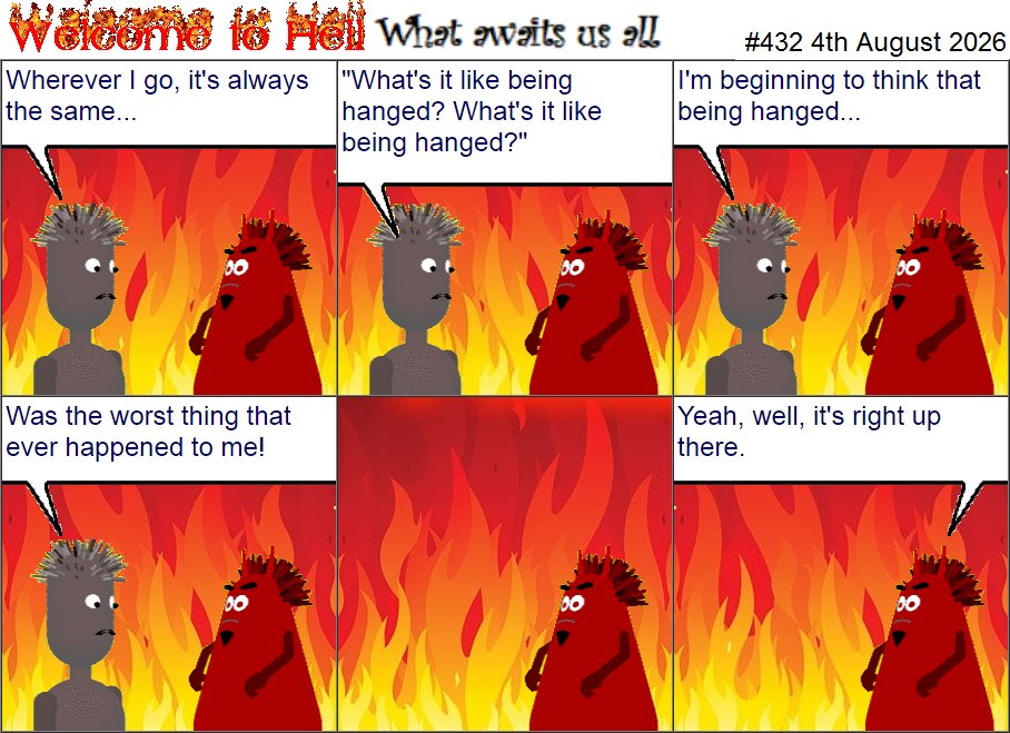 WelcomeH26959's tweet photo. It's all relative, I suppose. #WelcomeToHell #joke #cartoonstrip https://t.co/NtgA7NvbJk