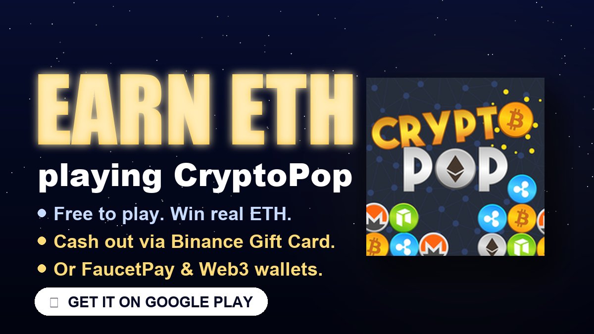 GabrielMej40536's tweet photo. I made $ETH playing CryptoPop
I've already earned 0.00001000 ETH. 
Use my code RWMY9B for a welcome bonus 

Get it here: https://t.co/ypcTZDBmOp

#p2e #airdrop #earn #freecash @VweeterLimited https://t.co/bUHi2oPfDd
