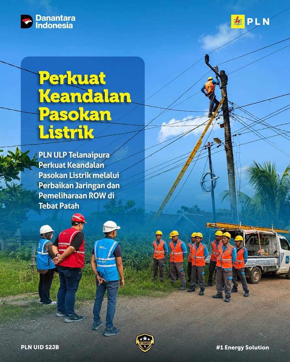 electrizen_JMB's tweet photo. PLN ULP Telanaipura Perkuat Keandalan Pasokan Listrik melalui Perbaikan Jaringan dan Pemeliharaan ROW di Tebat Patah

#plns2jb #ListrikAndal #ROW #PLNJagaKamu #1EnergySolutions https://t.co/qY3Xqzfh3c