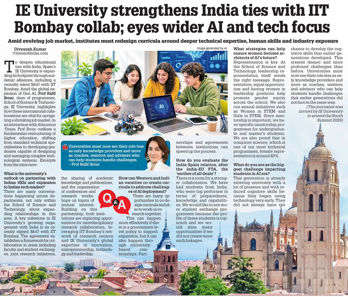 thakur_div01's tweet photo. IE University strengthens India ties with IIT Bombay tie-up; eyes wider AI, tech collab

Read full story here | https://t.co/YnhC2jZOiw

#IEUniversity #IITBombay #AI #tech https://t.co/oICsFp8jHA