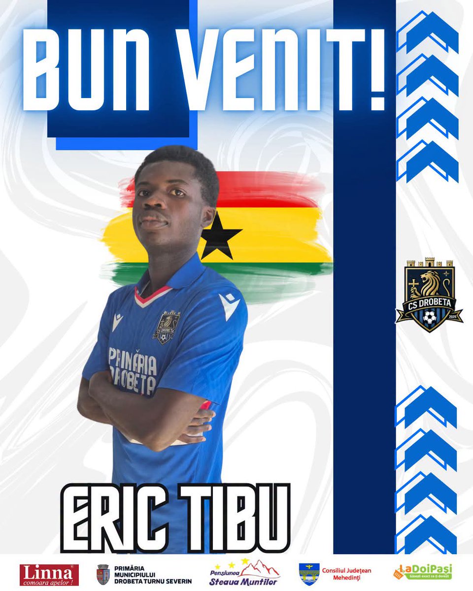 tabim988's tweet photo. Romania Side CS Drobeta has announced the signing of Port City FC midfielder, Eric Tibu.

Eric Tibu is known for his creativity, link up play, work rate, accurate passes and an excellent penalty taker.

A big step for Eric Tibu. https://t.co/ZTRaVqpj8t
