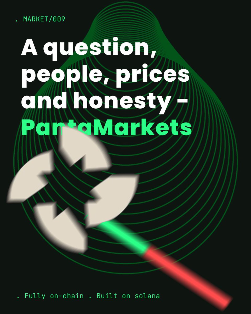 _Theios's tweet photo. @PantaHQ A market is just a question with money behind people's honesty.
PantaMarkets turns that into infrastructure anyone can use —to create, to trade, to settle—fully on-chain, on Solana.
I opened mine on the rain. What's yours?
→ https://t.co/aY4Cj3wCJd
@PantaHQ @SuperteamNG https://t.co/o7SSot0uL4