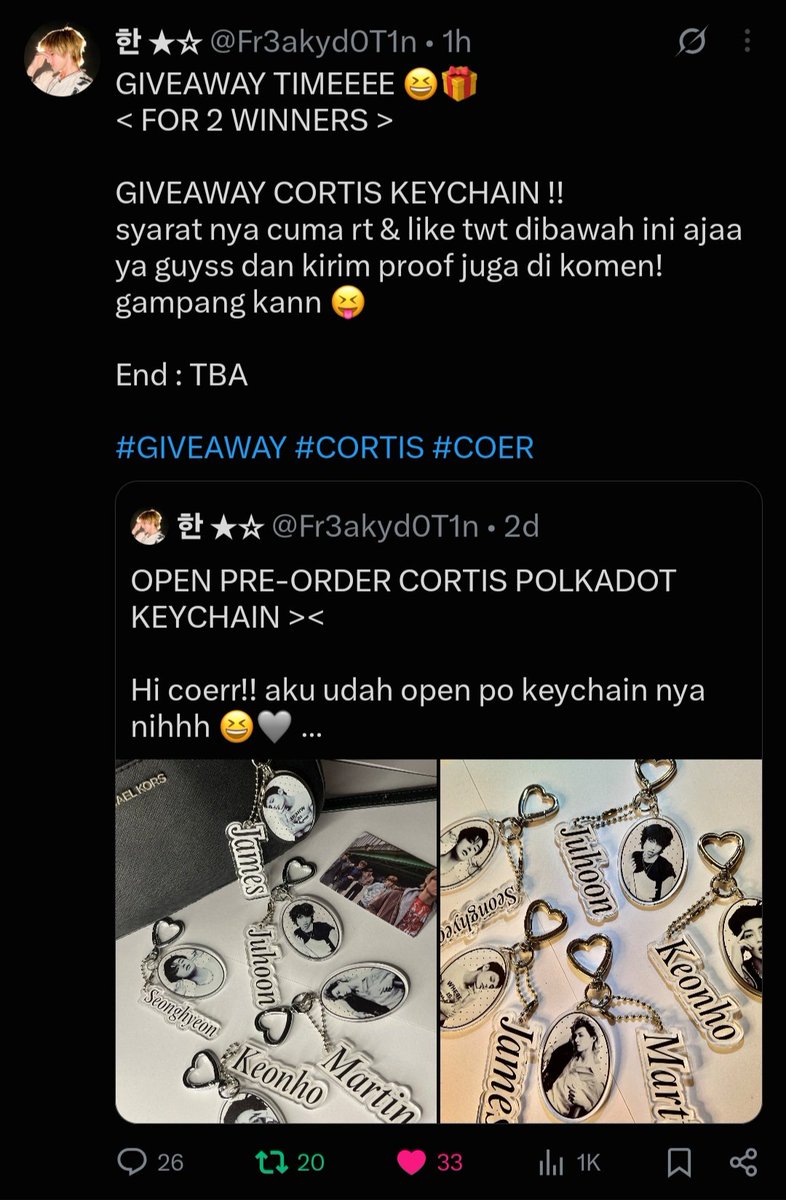 zxe0o_'s tweet photo. @Fr3akyd0T1n donee kaa, wish me luck! 
anw thank uuu yaa ka udah adain kesempatan GA nyaa, i hope ur business continues to run well and be successful, thank uu sm for loving our cortis kaa🫶🏻

marklee until now https://t.co/oQR72uSjoK