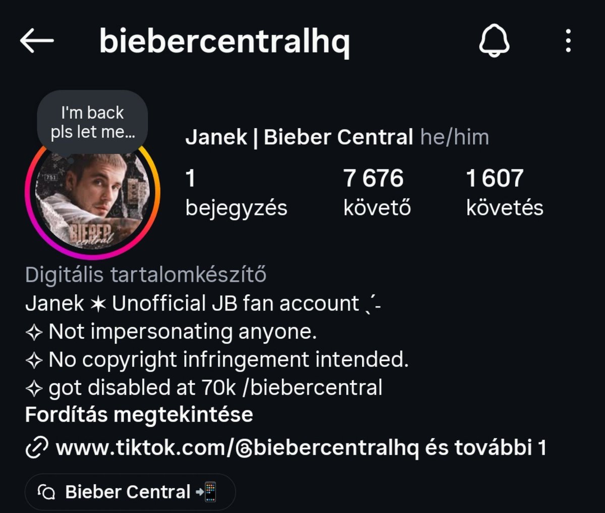 biebercentralhq's tweet photo. please follow my new IG account, I got disabled at 70k and then at 15k 🥹💔
https://t.co/Xb1RZO65oi https://t.co/n57mQYSH7y