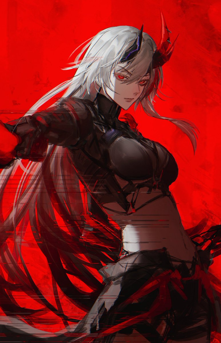 Razorcube's tweet photo. Don't get it wrong- just because she's known defeat, does not mean she will stop fighting. Quite the contrary: She now bears the crown as her duty, her eyes see the future. Her blade is sharper than ever before, willing to cut anything.

Art by @gi__ra1 ❤️ https://t.co/u9kJQpeUN6