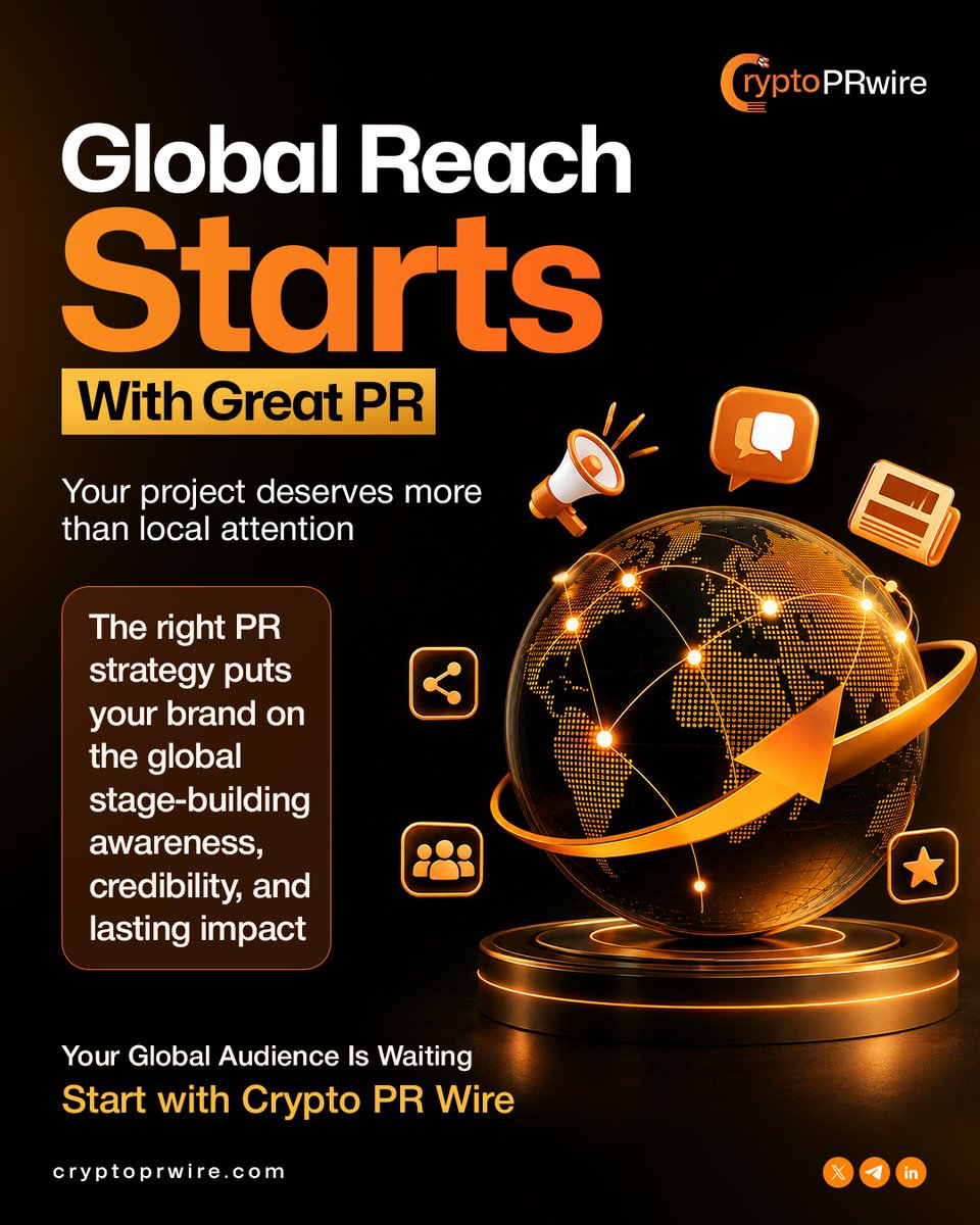 CPrwire's tweet photo. Take Your Crypto Project Global🌍

The right #PRStrategy helps your project reach top crypto media, build credibility, and connect with investors, partners, and communities worldwide. 

our global audience is waiting—start with #CryptoPRWire. 

https://t.co/tzeghMyN5g

#Crypto https://t.co/FQ2UuyadSv