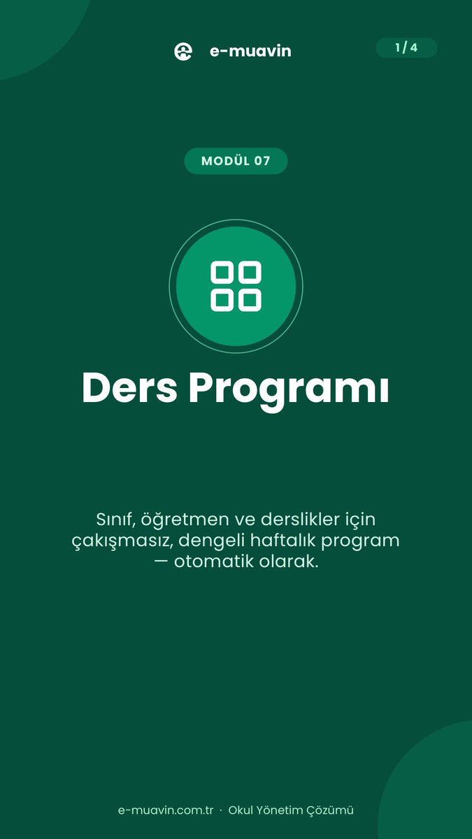 e_muavin's tweet photo. ▎ Ders programı saniyeler içinde hazır.
▎ Sınıf, öğretmen ve derslik — çakışma yok.
▎
▎ 🎁 %100 indirim: HOSGELDIN100
▎ ⏳ 15 Ağustos'a kadar
▎
▎ https://t.co/16l24LzIhY https://t.co/pEL48mzwUX
