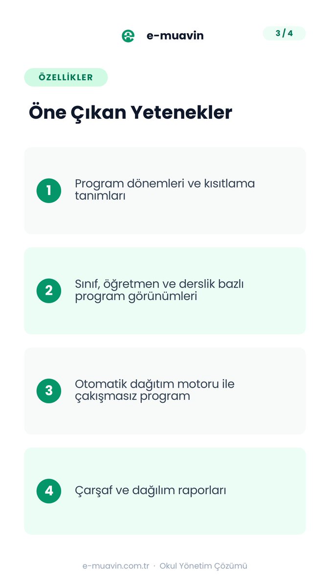 e_muavin's tweet photo. ▎ Ders programı saniyeler içinde hazır.
▎ Sınıf, öğretmen ve derslik — çakışma yok.
▎
▎ 🎁 %100 indirim: HOSGELDIN100
▎ ⏳ 15 Ağustos'a kadar
▎
▎ https://t.co/16l24LzIhY https://t.co/pEL48mzwUX