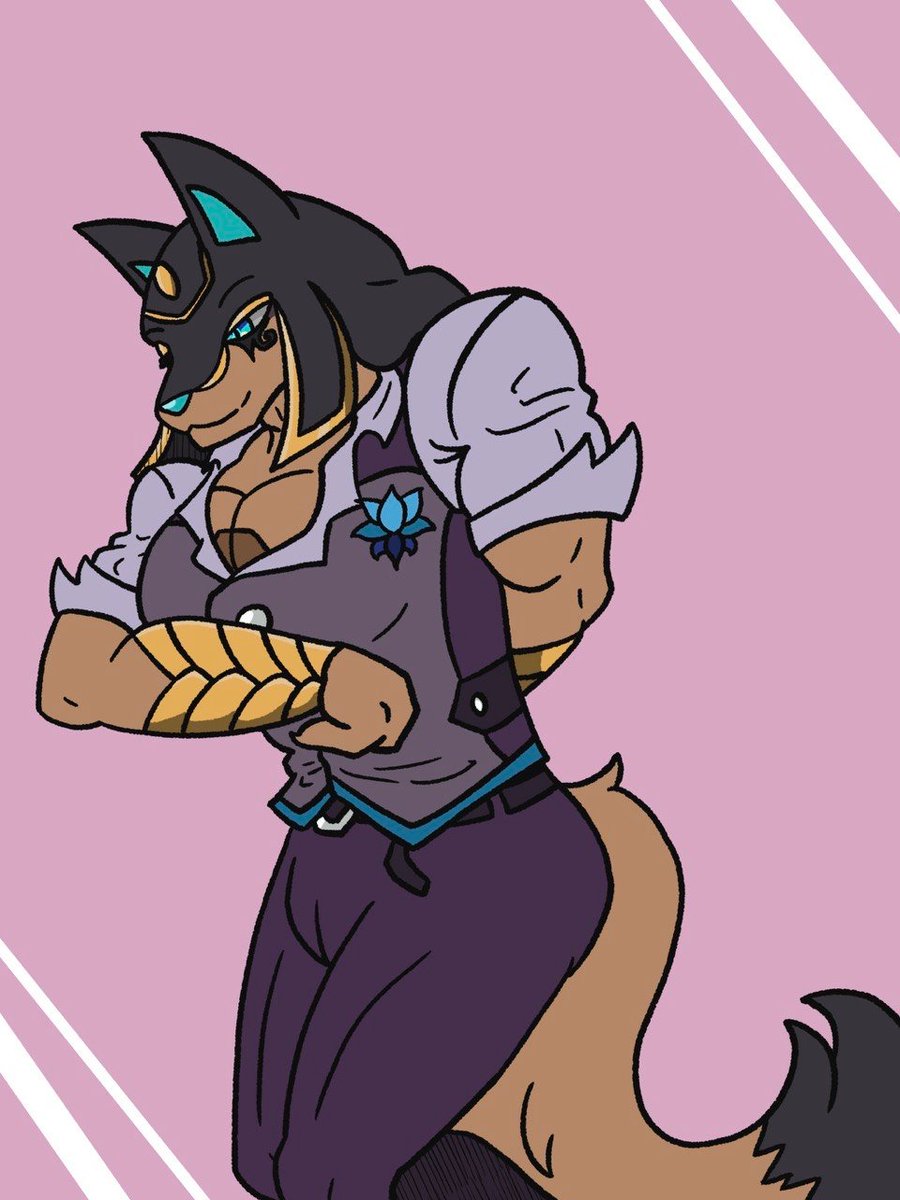 DraikoTDoggo's tweet photo. From a concept to two actual designs, I reintroduce Crimson and Ahmanet >:3 (they still got some hidden features ya just can't see em right now)
#furryart #muscularfurry #palworld #paloc #incineram #anubispal https://t.co/2k6Tb6yErY