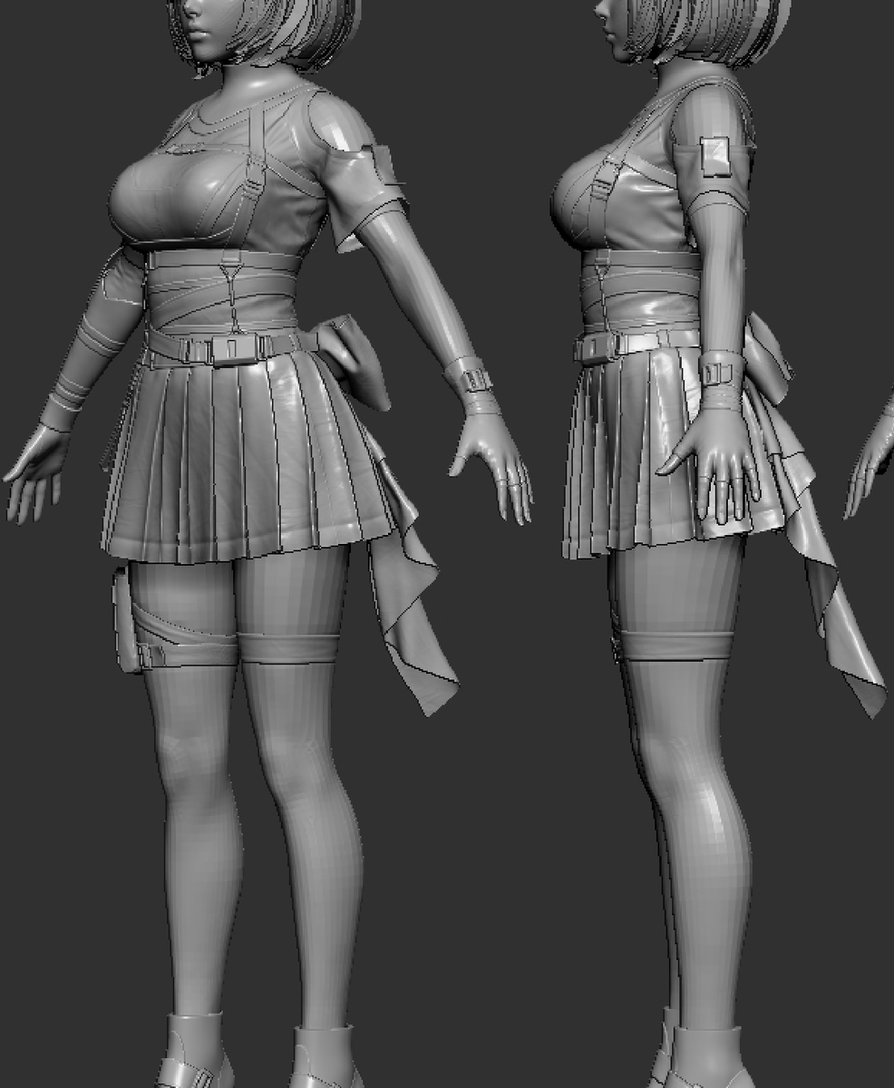nerog_ydw's tweet photo. Some progress on the character models, along with an idle pose test for KyriA.😊

#gamedev #indiedev #XenobelleKyriA
#adultgame #ero #lewdgames https://t.co/9076YV7yTD