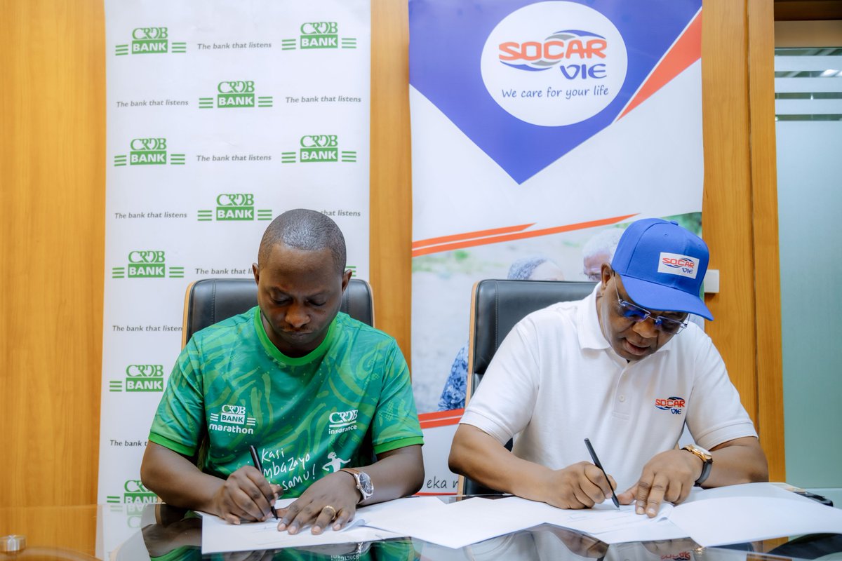 IrisNews_'s tweet photo. 🏃‍♂️🤝 La SOCAR Vie rejoint le #CRDBMarathon2026 comme Sponsor Argent

✍🏽 La convention de partenariat a été signée entre la @CRDBbankBurundi et la #SOCAR Vie, à quelques jours de l'événement prévu le 9 août sous le thème : « Un pas, de l'eau pour tous ».

🛡️ Au-delà de son appui financier, la SOCAR Vie assurera une couverture d'assurance accident à l'ensemble des participants sur tout le parcours du marathon.

🚰 À travers ce partenariat, les deux institutions réaffirment leur engagement en faveur du sport, de la sécurité des coureurs et de la collecte de fonds destinée à améliorer l'accès à l'eau potable.

📢 La CRDB Bank Burundi appelle également d'autres entreprises et organisations à rejoindre cette initiative solidaire.

#CRDBMarathon #CRDBBankBurundi #Burundi #IrisNews