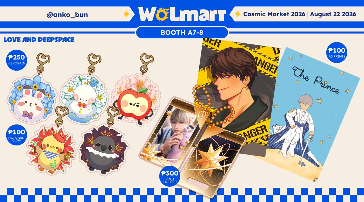 anko_bun's tweet photo. 📢RTs Appreciated!!!📢

Hello, everyone! I'll be tabling with friends collectively as WoLMart this #CoMetMNL2026! We are at Arrow Sector #7-8(A7-8)! Come see us! 🤗#FF14 #FFXIV

If you'd like to reserve any of what I have on offer, please feel free to reply to this tweet!🥰 https://t.co/FbPRQtLBDW