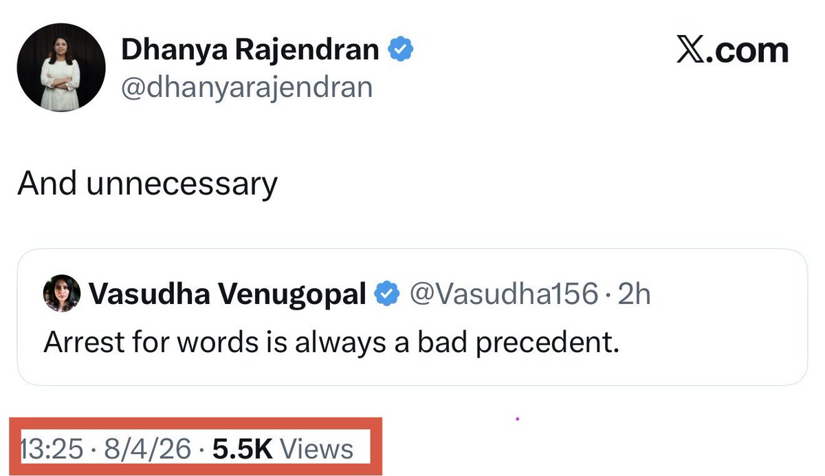 Iyervval's tweet photo. First tweet to show loyalty to previous funder

Then toned down to signal loyalty to prospective new funder 

(Notice she never condemns the language)

👏🏾 “journalist” 👏🏾 https://t.co/J5dOP4e1P6