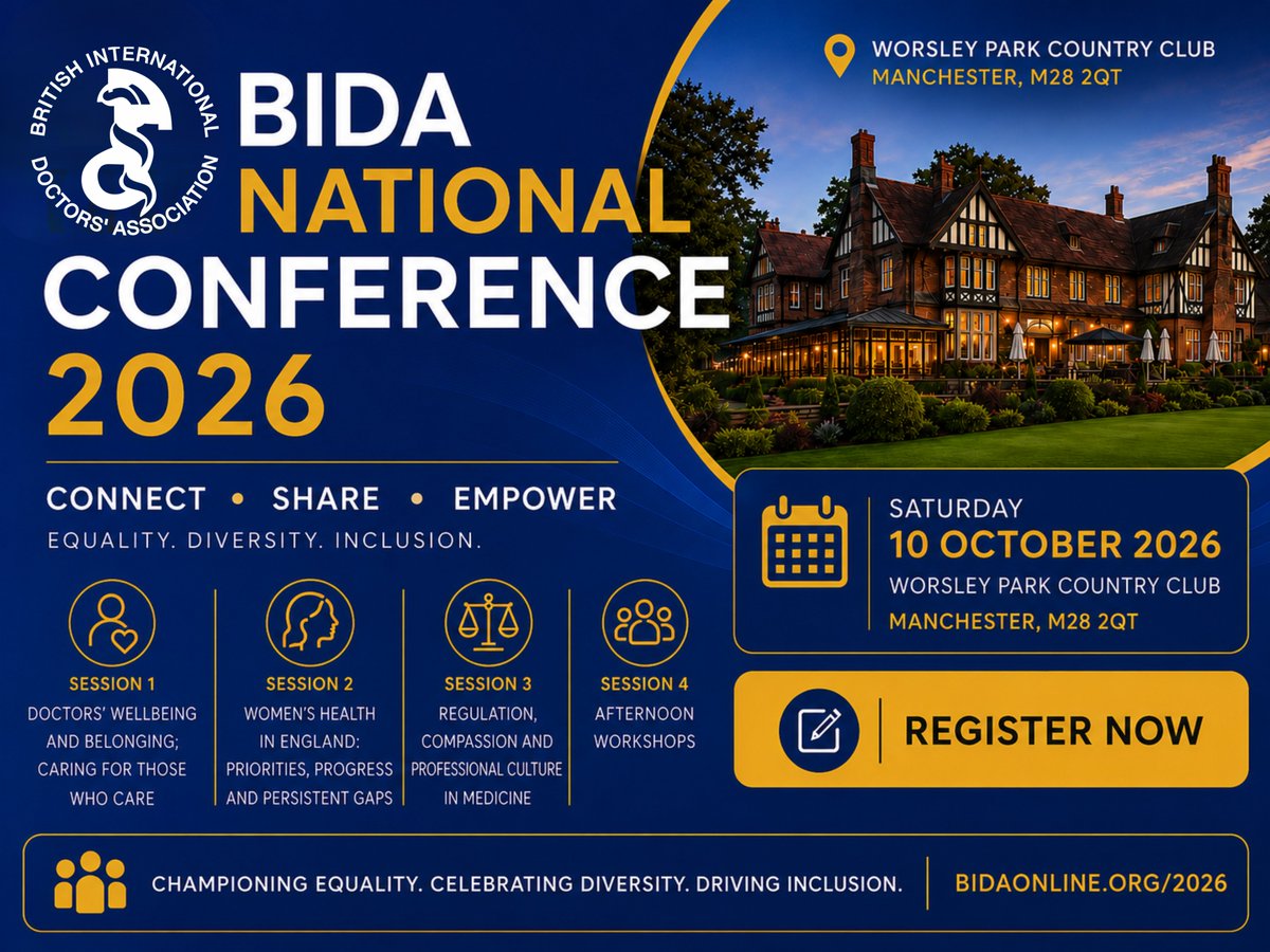 BIDAUKOFFICIAL's tweet photo. With a third of doctors emotionally burned out and #NHS sickness levels on the rise, how do we care for our carers is the first session at our BIDA conference in October. Register your interest by emailing https://t.co/p1LioHGNq5 #NHS #doctors #doctorsindistress #medics #health https://t.co/fGpnpx4Yhl