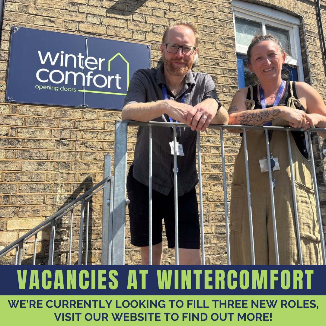 wintercomfortuk's tweet photo. Join the Wintercomfort Team
We’re currently recruiting for three exciting roles:
- Women’s Housing Project Worker
- Tenancy Sustainment Project Worker
- Housing Project Worker
View the JD's and apply here: https://t.co/c2osYZc98P
#workforus #vacancies #Cambridge https://t.co/7u413nXgEX