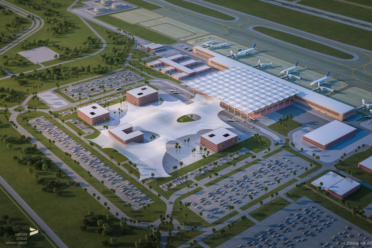 FelixMugenzi's tweet photo. The original plan for Bugesera International Airport envisioned a facility capable of handling 1.7 million passengers annually. 
The project has since been significantly expanded. Under the revised plan, 
👉Phase 1, scheduled for completion in 2028, will accommodate 8 million passengers per year,

 👉Phase 2, expected by 2032, will increase capacity to 14 million passengers annually.

That is how #RwandaWorks