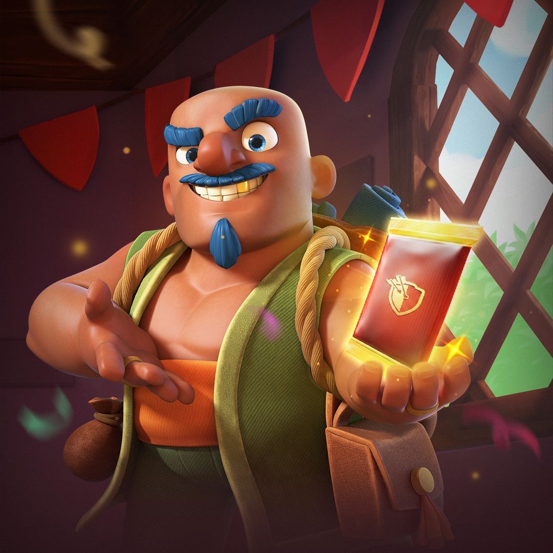ClashofClans's tweet photo. The Trader has a free Card Pack waiting for you, go grab it while you can! https://t.co/zwQYEsAMm4