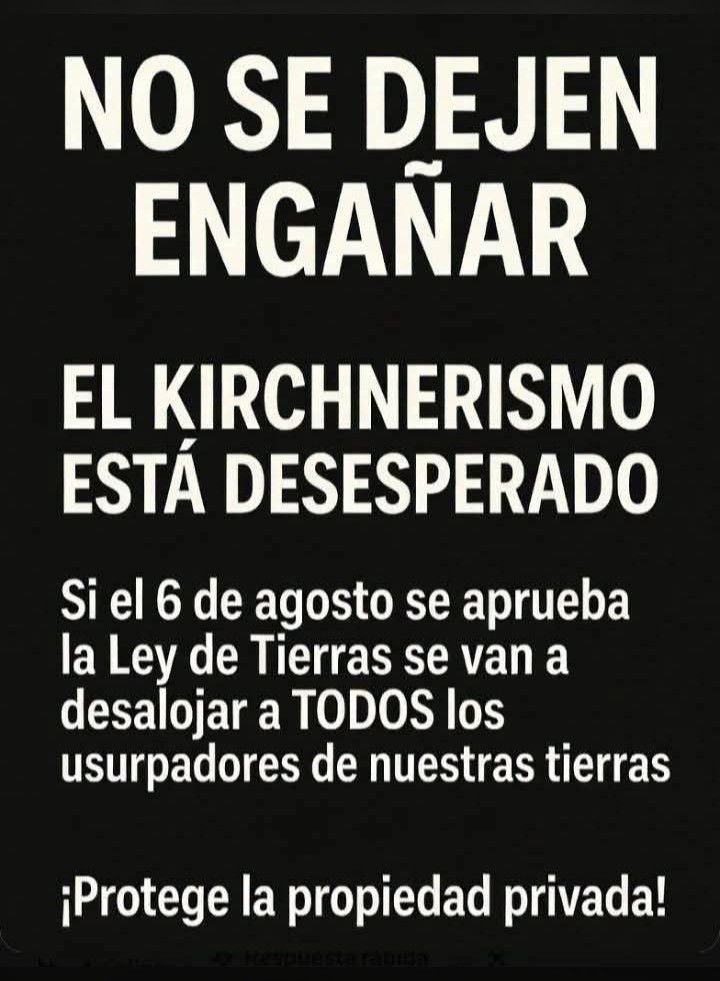 Chino24046451's tweet photo. Ley de Tierras: Se tratará el proyecto oficialista llamado "Ley de Inviolabilidad de la Propiedad Privada". https://t.co/VV648hPhdT