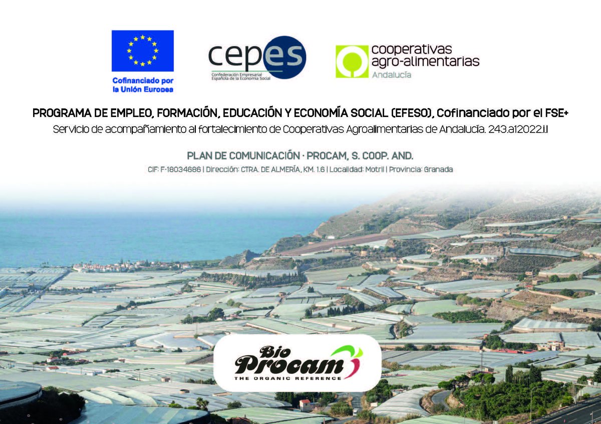 CoopsAgroAND's tweet photo. 📢#CoopsAgroAND tiene en ejecución varias actividades como parte del programa  #EFESO. Una de ellas es 'Acompañamiento al Fortalecimiento de Cooperativas Agroalimentarias de Andalucía. Plan de Comunicación' que se está desarrollando en las San Francisco de Asís de Montefrío S. COOP. AND y PROCAM S. COOP. AND
👉Cofinanciado por el Fondo Social Europeo Plus
@CEPES2
#CEPESFSE